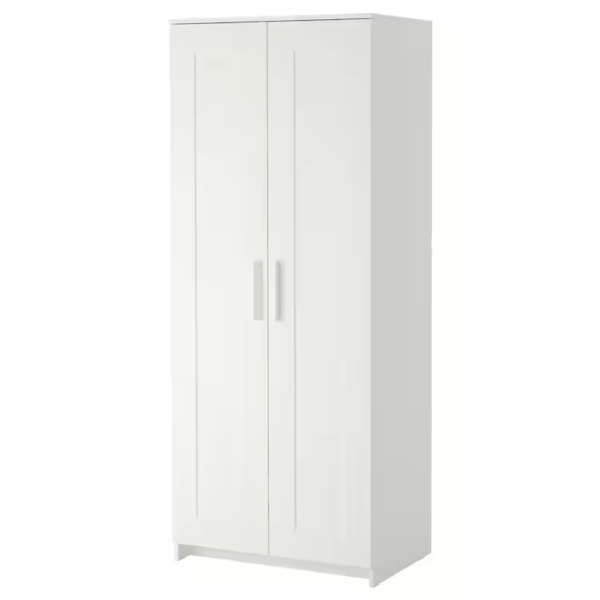 BRIMNES Wardrobe with 2 doors, white