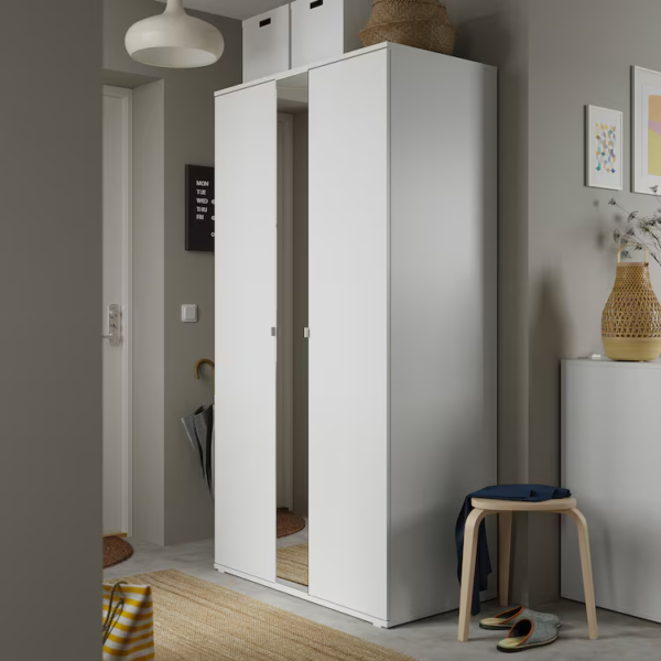 VIHALS Wardrobe with 2 doors, white