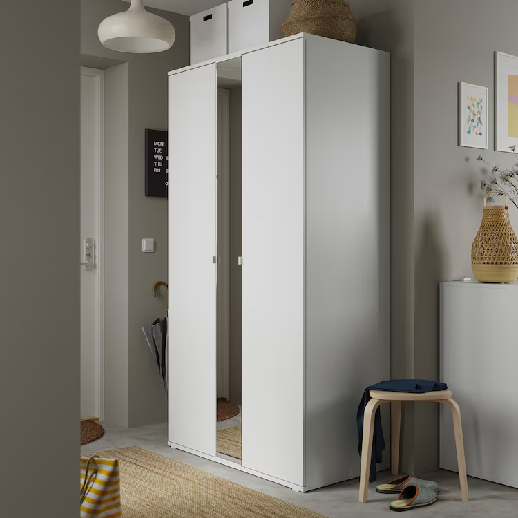VIHALS Wardrobe with 2 doors, white - dehome