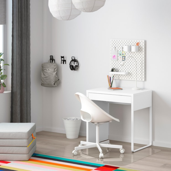 MICKE Desk, white, 73x50cm