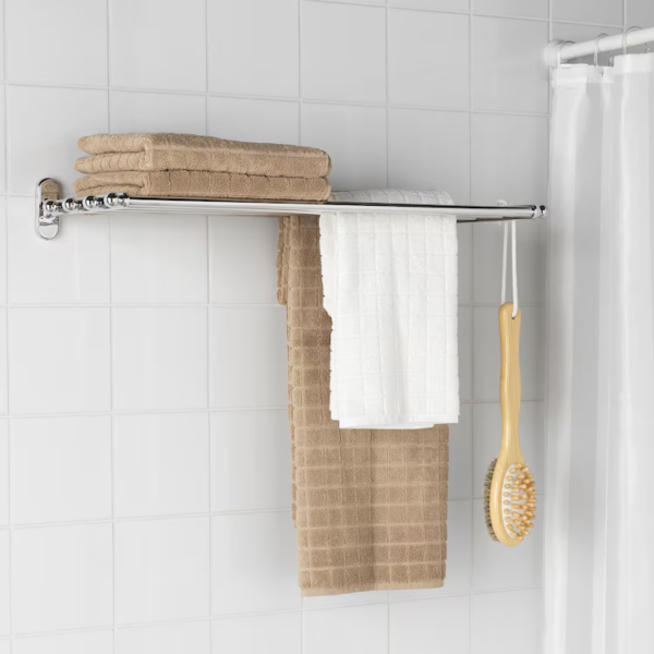 VOXNAN Wall shelf with towel rail