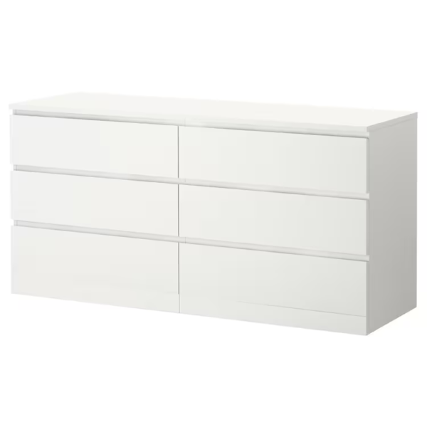 MALM Chest of 6 drawers